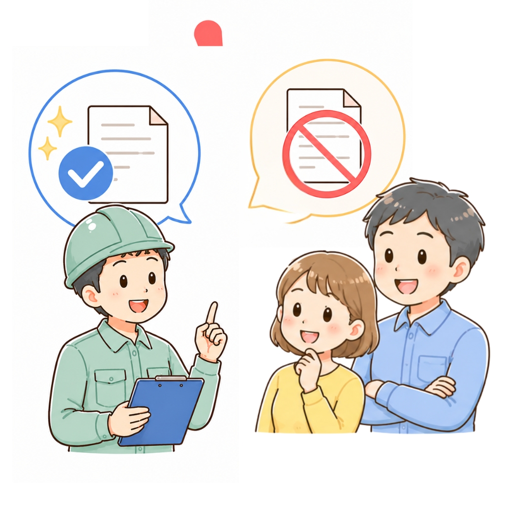 事前説明を徹底し事後請求はしません